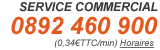 Notre service commercial vous r�pond au 0892 460 900 (0.34&euro;/min) du lundi au vendredi de 8h30 � 19h non stop et le samedi de 8h30 � 12h30.