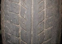 Exemple de pneu sous-gonflé