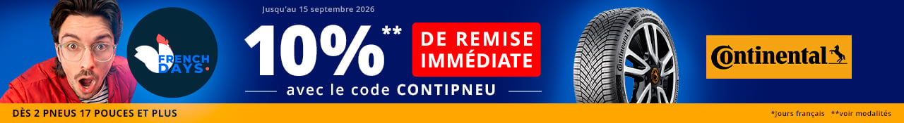 allopneus promo pneu Continental pas chers French Days