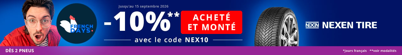 Promo pneus pas cher allopneus remise si montage Nexen French Days