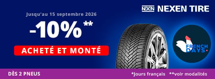 Promo pneus pas cher allopneus remise si montage Nexen French Days