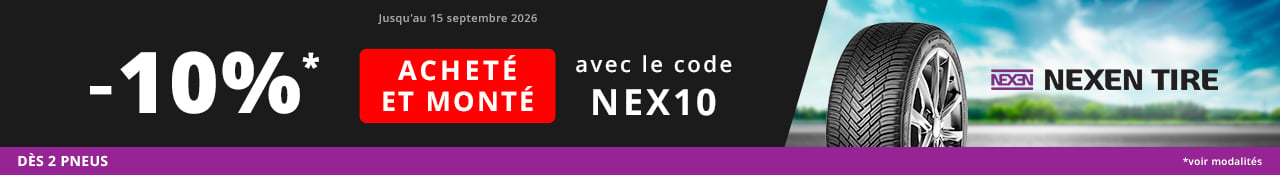 Promo pneus pas cher allopneus remise si montage Nexen