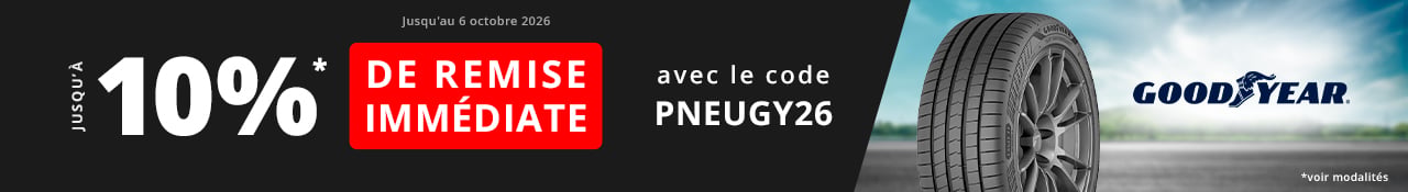 allopneus promo jusqu'au 6 octobre 2026 10pourcent de remise immédiate dès 2 pneus Goodyear