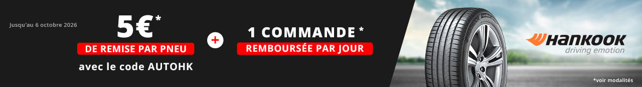 allopneus promo jusqu'au 6 octobre 5 euros pneu dès 2 pneus auto Hankook