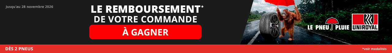 promo allopneus jusqu au 28 novembre 2026 commande remboursee Uniroyal des 2 pneus auto