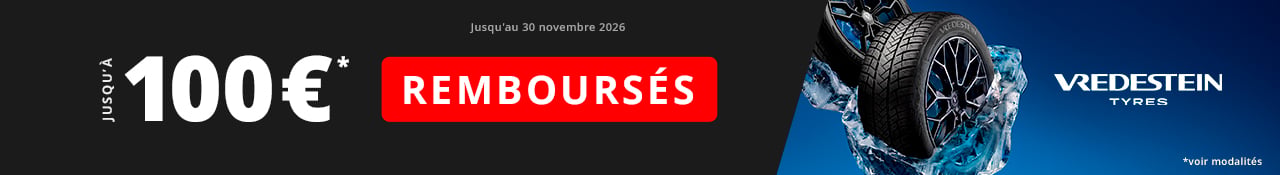 Allopneus Promo 30 novembre jusqu'à 100 remboursés dès 2 pneus Vredestein 16pouces