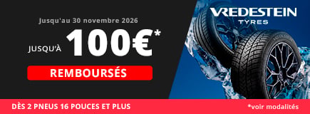 Allopneus Promo 30 novembre jusqu'à 100 remboursés dès 2 pneus Vredestein 16pouces