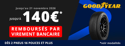 Promo allopneus jusqu'à 140 euros de remboursement dès 2 pneus auto Goodyear voir modalités