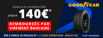 Promo allopneus jusqu'à 140 euros de remboursement dès 2 pneus auto Goodyear