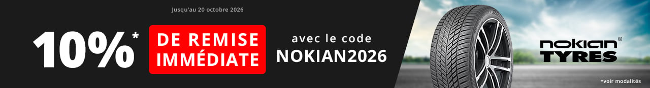 Promo Allopneus jusqu'à 10% de remise dès 2 pneus auto hiver ou 4 saisons Nokian voir modalités